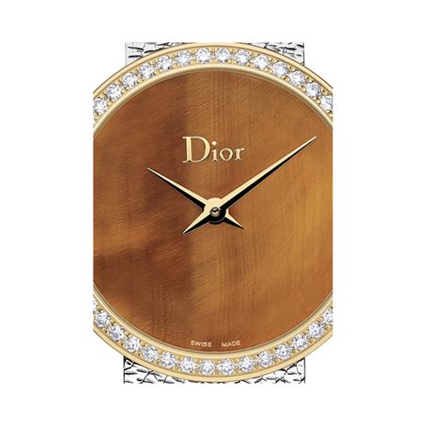 dior stainless steel back water resistant|La D de Dior Satine Ø 25 mm, Steel, Yellow Gold, Malachite and .